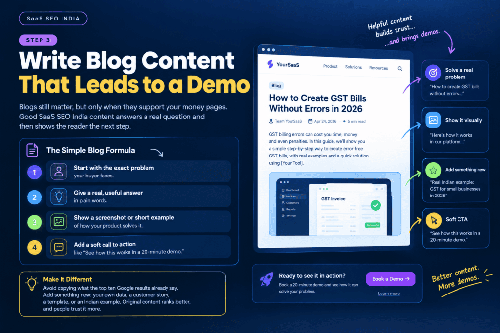Step 3: Write Blog Content That Leads to a Demo